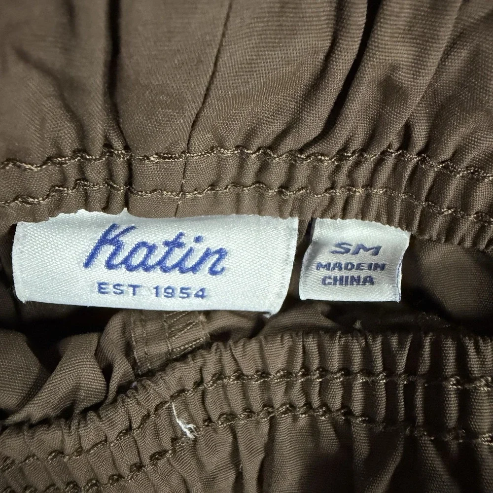 Katin Nylon Shorts Mens Small Brown Beach Swim Trunks Linerless Drawstring